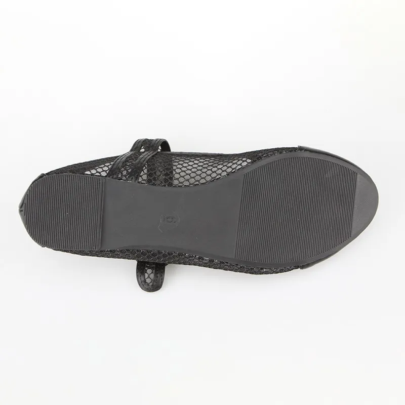 Black Mesh Flats